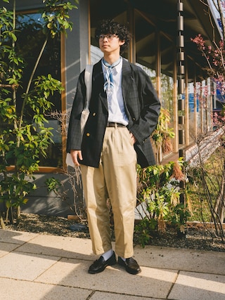 【自在にコーデ】Prima Classe ジオ ルレックス スカーフ ELLE SHOP】歴史ある柄を纏ってクラス感あるスカーフコーデ'S