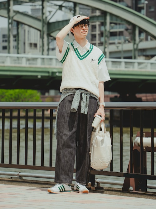 セール】Cable Knit Tennis Vest／テニスケーブルニットベスト（ベスト