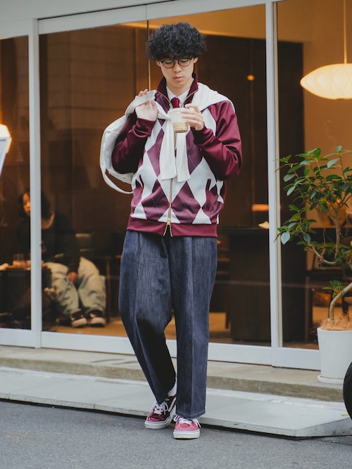 大*様 FRED PERRY アーガイルトラックジャケット Argyle Track Jacket／アーガイルトラックジャケット（ジャージ