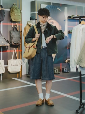 「アイテム（ブルゾン）」を使った、三木 克海さん（メンズ・175cm）の夏コーディネート
