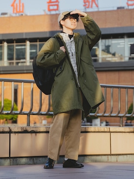 「FRED PERRY（フレッドペリー）のアイテム」を使った、三木 克海さん（メンズ・175cm）の春コーディネート