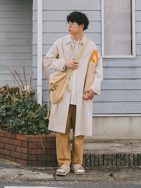 「Scye（サイ）のアイテム（トップス）」を使った、三木 克海さん（メンズ・175cm）の冬コーディネート