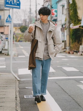 「SLICK（スリック）のアイテム（ジャケット/アウター）」を使った、三木 克海さん（メンズ・175cm）の春コーディネート