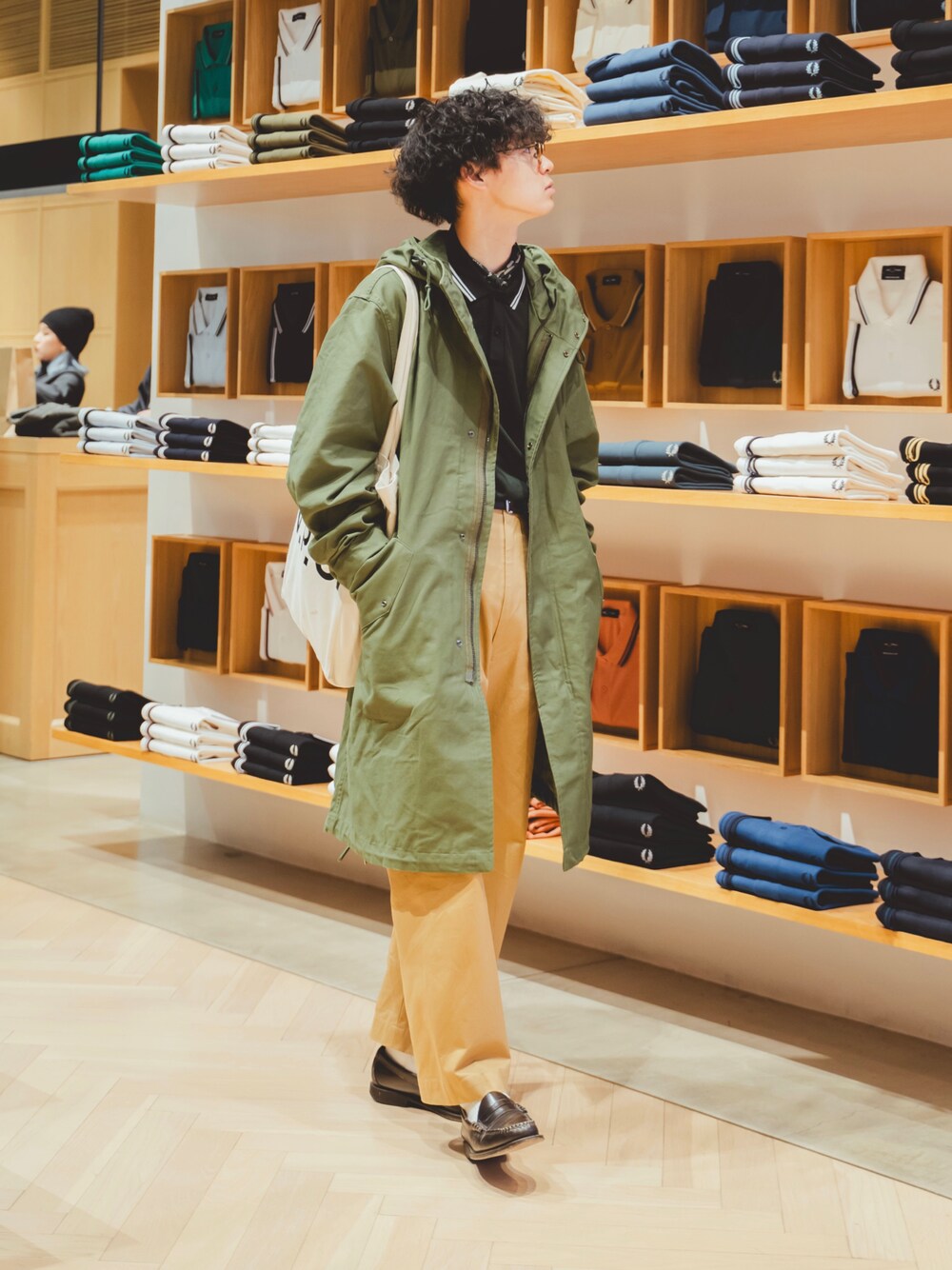 FRED PERRYのモッズコートを使った人気ファッションコーディネート