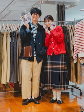 「アイテム（スカート）」を使った、三木 克海さん（メンズ・175cm）の夏コーディネート
