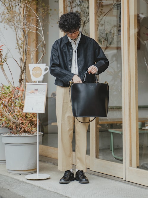 GLENROYAL/グレンロイヤル】ジップショルダートートバッグ TALL
