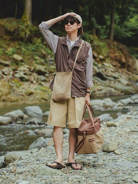 「アイテム（チノパンツ）」を使った、三木 克海さん（メンズ・175cm・20代）の夏コーディネート