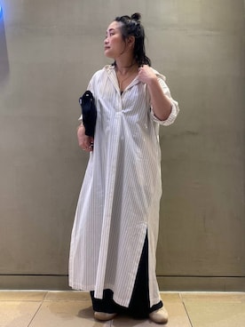 「アイテム（シャツワンピース）」を使った、a_25251004さん（レディース・159cm・30代）の夏コーディネート