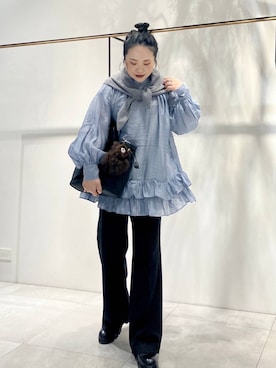 「アイテム（財布/小物、グレー系）」を使った、a_25251004さん（レディース・159cm）の冬コーディネート