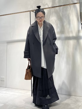 「アイテム（ピーコート）」を使った、a_25251004さん（レディース・159cm）の秋コーディネート