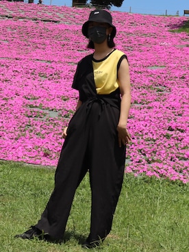 「INGNI（イング）のアイテム（オールインワン・サロペット）」を使った、さといもさん（レディース・165cm）の夏コーディネート