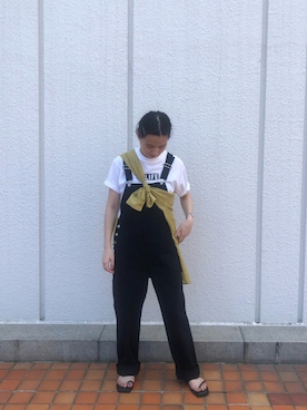 「CAPRICIEUX LE'MAGE（カプリシューレマージュ）のアイテム（サロペット/オーバーオール）」を使った、umi_lemageさん（レディース・161cm）の夏コーディネート