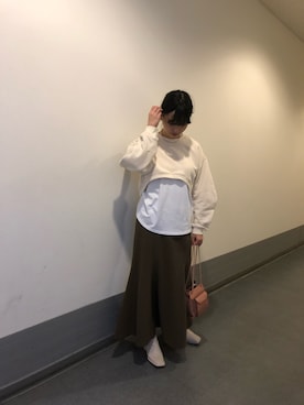 「スエット」｜「アイテム（その他シューズ）」を使った、umi_lemageさん（レディース・161cm）の秋コーディネート
