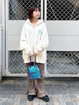 「MILKFED.」｜あやみさん（レディース・147cm）の冬コーディネート