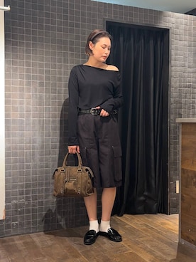 「アイテム（カーゴパンツ）」を使った、まるさん（JEANASIS）さん（レディース・171cm・30代）の夏コーディネート