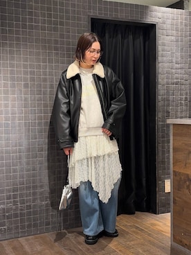 「アイテム（ブルゾン）」を使った、まるさん（JEANASIS）さん（レディース・171cm・30代）の秋コーディネート