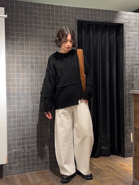 「アイテム（トートバッグ）」を使った、まるさん（JEANASIS）さん（レディース・171cm）の秋コーディネート