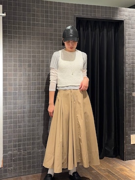 「JEANASIS（ジーナシス）のクロッグローファー/638847（ローファー、ブラック系）」を使った、まるさん（JEANASIS）さん（レディース・171cm）の春コーディネート