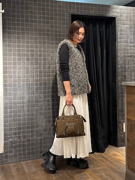 「アイテム（ベスト）」を使った、まるさん（JEANASIS）さん（レディース・171cm・30代）の秋コーディネート