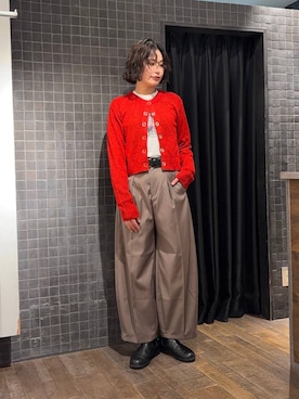 「体型カバー」｜「アイテム（ピーコート）」を使った、まるさん（JEANASIS）さん（レディース・171cm）の冬コーディネート