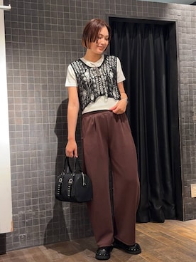 「アイテム（ベスト）」を使った、まるさん（JEANASIS）さん（レディース・171cm・30代）の夏コーディネート