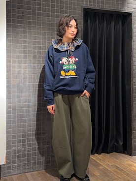 「アイテム（スウェットパンツ）」を使った、まるさん（JEANASIS）さん（レディース・171cm・30代）の冬コーディネート