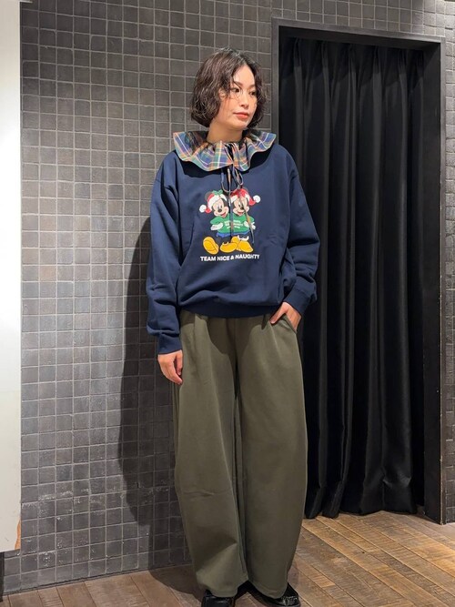 セール】【eL】2Way Check Big Collar Shirt/613131（シャツ/ブラウス 