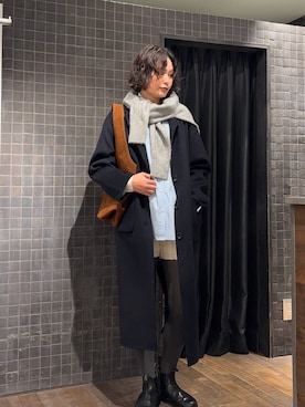 「アイテム（チェスターコート）」を使った、まるさん（JEANASIS）さん（レディース・171cm・30代）の秋コーディネート