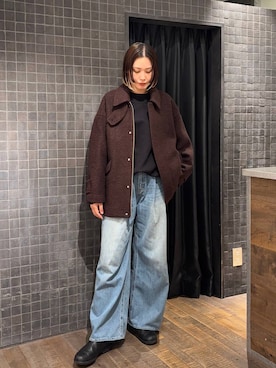 「アイテム（ステンカラーコート）」を使った、まるさん（JEANASIS）さん（レディース・171cm）の秋コーディネート