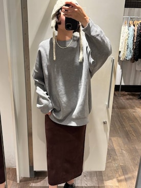 「JEANASIS（ジーナシス）のアイテム（スカート）」を使った、まるさん（JEANASIS）さん（レディース・171cm）の秋コーディネート