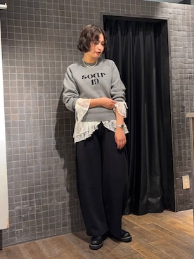 「アイテム（スウェットパンツ）」を使った、まるさん（JEANASIS）さん（レディース・171cm・30代）の秋コーディネート