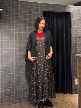 「JEANASIS（ジーナシス）のクロッグローファー/638847（ローファー、ブラック系）」を使った、まるさん（JEANASIS）さん（レディース・171cm）の春コーディネート