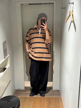 「アイテム（スウェットパンツ）」を使った、まるさん（JEANASIS）さん（レディース・171cm・30代）の秋コーディネート