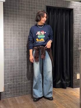 「アイテム（ポロシャツ）」を使った、まるさん（JEANASIS）さん（レディース・171cm・30代）の冬コーディネート