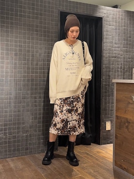 「アイテム（ニットキャップ/ビーニー）」を使った、まるさん（JEANASIS）さん（レディース・171cm・30代）の秋コーディネート