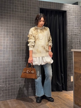 「アイテム（ボストンバッグ）」を使った、まるさん（JEANASIS）さん（レディース・171cm・30代）の秋コーディネート