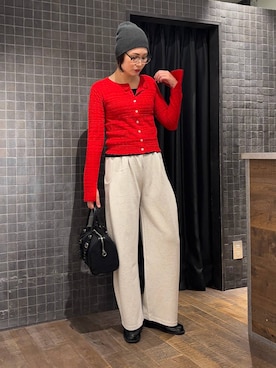 「アイテム（ニットキャップ/ビーニー）」を使った、まるさん（JEANASIS）さん（レディース・171cm・30代）の秋コーディネート