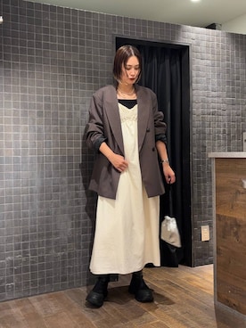 「アイテム（ワンピース/ドレス）」を使った、まるさん（JEANASIS）さん（レディース・171cm・30代）の秋コーディネート