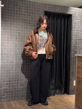 「アイテム（スウェットパンツ）」を使った、まるさん（JEANASIS）さん（レディース・171cm・30代）の秋コーディネート