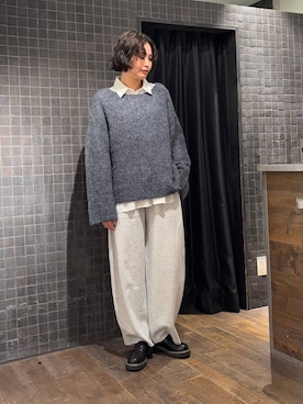 「アイテム（スウェットパンツ）」を使った、まるさん（JEANASIS）さん（レディース・171cm・30代）の秋コーディネート