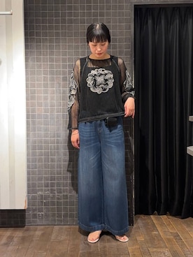 「eL（エル）の【eL】Versatile Charm/645571（ベルト、ブラック系）」を使った、まるさん（JEANASIS）さん（レディース・171cm）の春コーディネート
