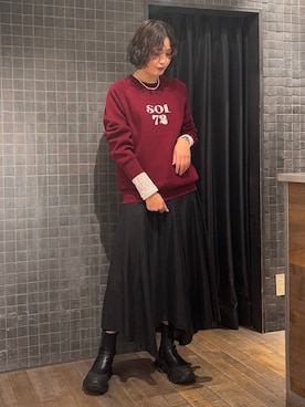 「アイテム（スカート）」を使った、まるさん（JEANASIS）さん（レディース・171cm）の秋コーディネート