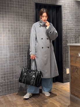 「アイテム（ステンカラーコート）」を使った、まるさん（JEANASIS）さん（レディース・171cm・30代）の秋コーディネート