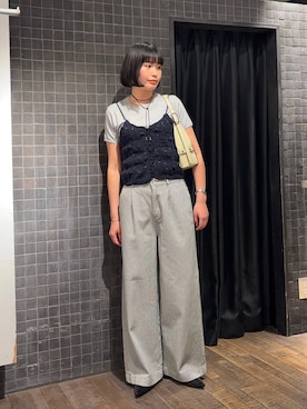 「JEANASIS（ジーナシス）のアイテム（Tシャツ/カットソー）」を使った、まるさん（JEANASIS）さん（レディース・171cm）の春コーディネート