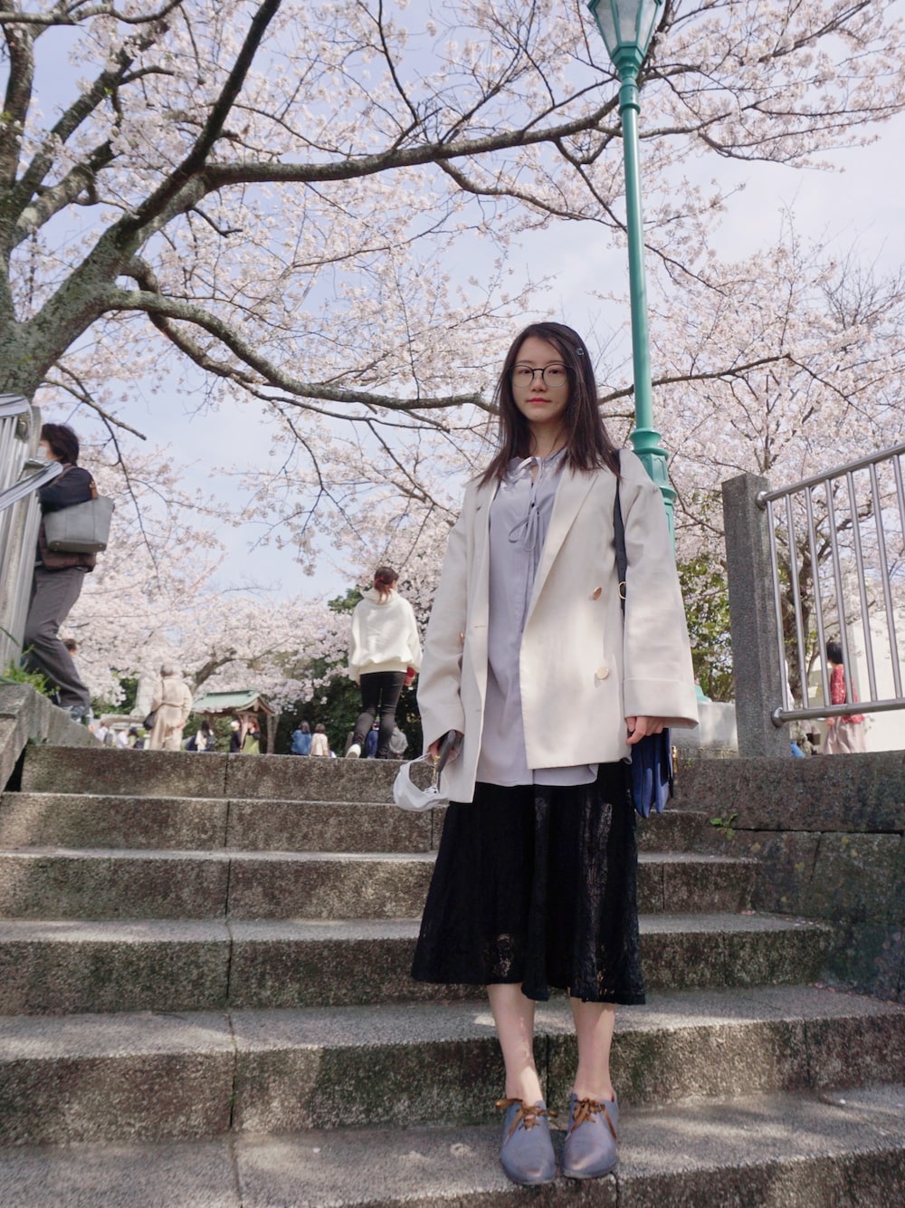 「秋服、休日スタイル、淡色女子」｜「RETRO GIRLのアイテム（シャツ/ブラウス、パープル系）」を使った、yukinagine0806さん（レディース・160cm）の秋コーディネートの1枚目の写真