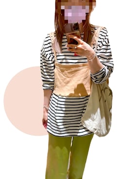 「papier（パピエ）のアイテム」を使った、𝗔𝗦𝗨さん（レディース・153cm）の春コーディネート