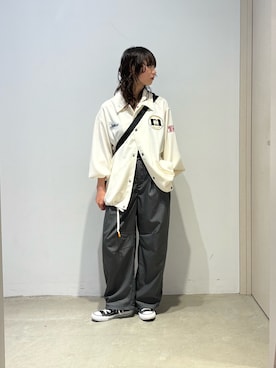 「CPCM（シーピーシーエム）のアイテム（ブルゾン）」を使った、おきくさん（レディース・155cm）の春コーディネート