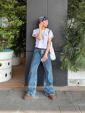 「バンダナ」｜きくさん（レディース・155cm）の夏コーディネート