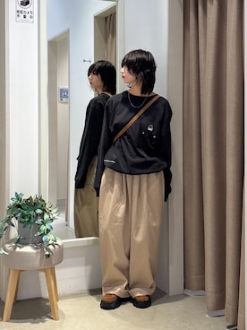 「CPCM（シーピーシーエム）のアイテム（バッグ）」を使った、おきくさん（レディース・155cm）の秋コーディネート