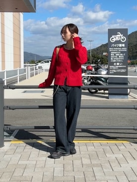 「アイテム（ボストンバッグ）」を使った、きくさん（レディース・155cm）の秋コーディネート